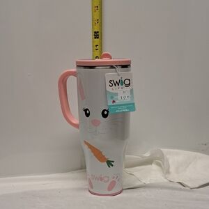 Swig Life Bunny Design Travel Mug - Pink and White